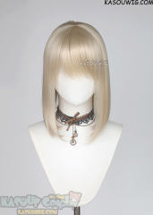 M-LITE-1 KA006 Light Blonde shoulder length bob wig with short bangs