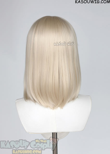 M-LITE-1 KA006 Light Blonde shoulder length bob wig with short bangs