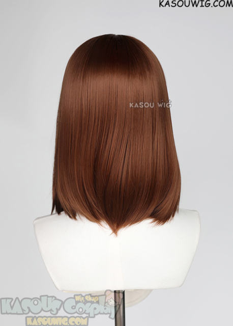 M-LITE-1 KA026 Walnut Brown shoulder length bob wig with short bangs