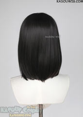 M-LITE-1 KA031A Natural Black shoulder length bob wig with short bangs