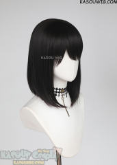 M-LITE-1 KA031A Natural Black shoulder length bob wig with short bangs
