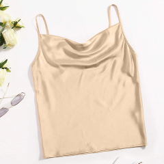 OMONSIM Wholesale Tank Top for Women Satin Sleeveless Sexy Tank Tops Women Summer Top Clothing