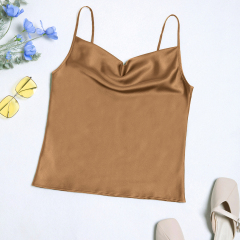 OMONSIM Wholesale Tank Top for Women Satin Sleeveless Sexy Tank Tops Women Summer Top Clothing