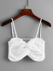 OMONSIM Wholesale Plus Size Women White Tank Top Summer Sexy Sleeveless Backless Lady Oversize Tube Top Cropped Vest