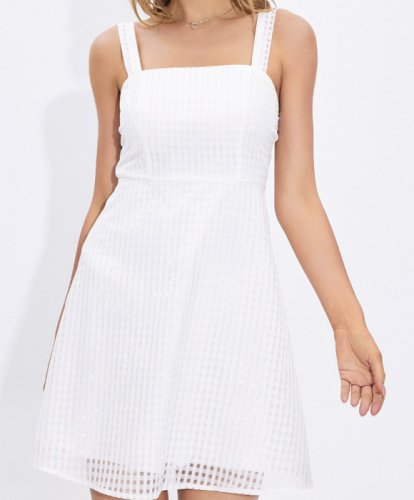 OMONSIM Wholesale summer small fragrance white suspender skirt women's new slim and niche gentle style dress