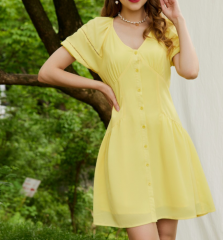 OMONSIM Wholesale niche high-end dress summer new waist slim fashionable temperament short skirt