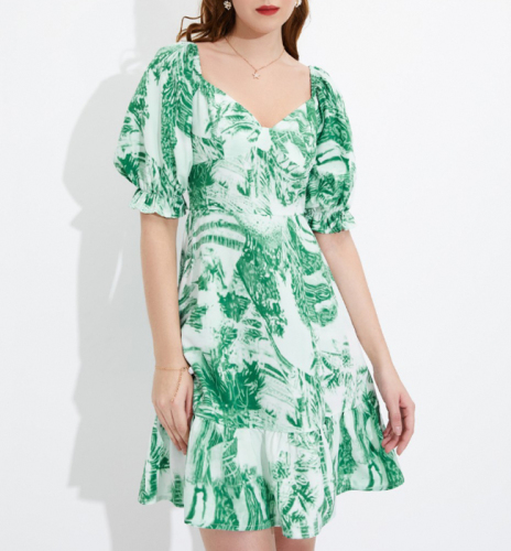 OMONSIM Wholesale summer new women's clothing niche temperament V-neck dress high waist slim high-end short skirt