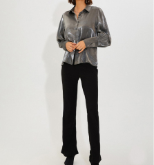 OMONSIM Wholesale spring and summer new light familiar western style shirts slim fit temperament all-match light transparent long-sleeved tops