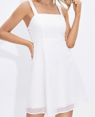 OMONSIM Wholesale summer small fragrance white suspender skirt women's new slim and niche gentle style dress