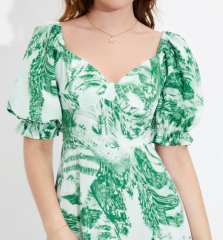 OMONSIM Wholesale summer new women's clothing niche temperament V-neck dress high waist slim high-end short skirt