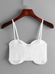 OMONSIM Wholesale Plus Size Women White Tank Top Summer Sexy Sleeveless Backless Lady Oversize Tube Top Cropped Vest