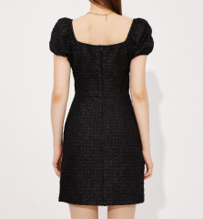 OMONSIM Wholesale Black Dress Summer Short Package Hip High Waist Slim Hollow Out Sexy Hollow V-neck Short Skirt