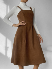 OMONSIM Wholesale summer autumn elegant tank suspender skirt women's new slim and niche gentle style dress