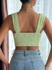 OMONSIM Wholesale Sexy Tube Tops Suspender Backless Bow Tank Top Asymmtric hem for Women