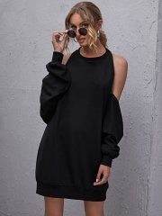 OMONSIM Wholesale Spring Autumn Long Cut Out Sleeve Solid T Shirt Sweater Women