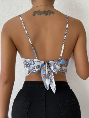 OMONSIM For Women Sexy Halter Bowknot Sequined Sleeveless silk Dress