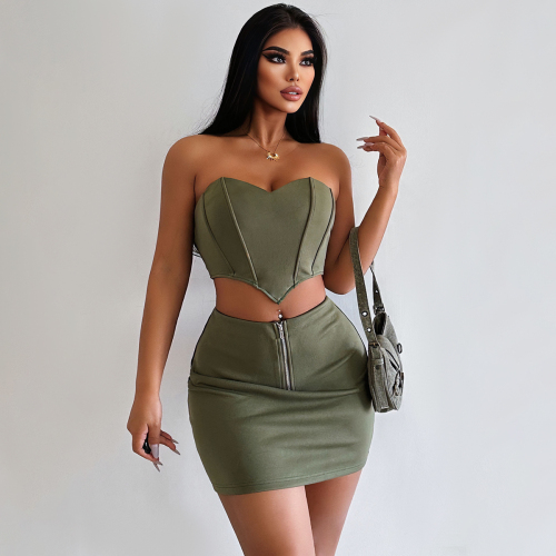 OMONSIM Wholesale For Women Summer Sleeveless Sexy Hard Vest Short Skirt Suit Dress