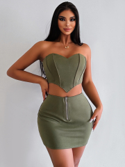 OMONSIM Wholesale For Women Summer Sleeveless Sexy Hard Vest Short Skirt Suit Dress
