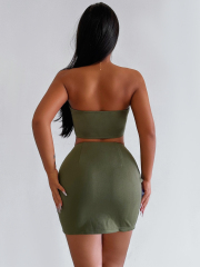 OMONSIM Wholesale For Women Summer Sleeveless Sexy Hard Vest Short Skirt Suit Dress