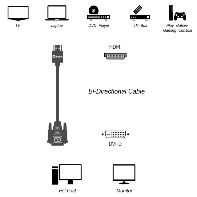 HDMI to DVI Cable