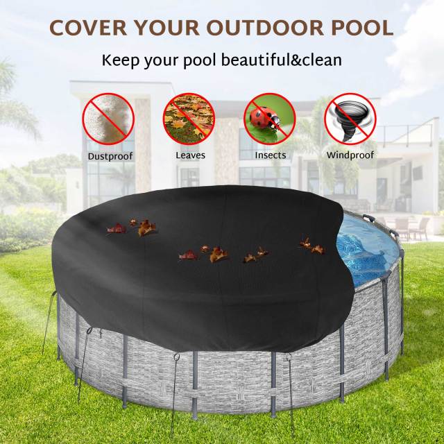 iBirdie Outdoor Above Ground Pool Cover Fade-Resistant Tear-Resistant Waterproof and Weatherproof Covers