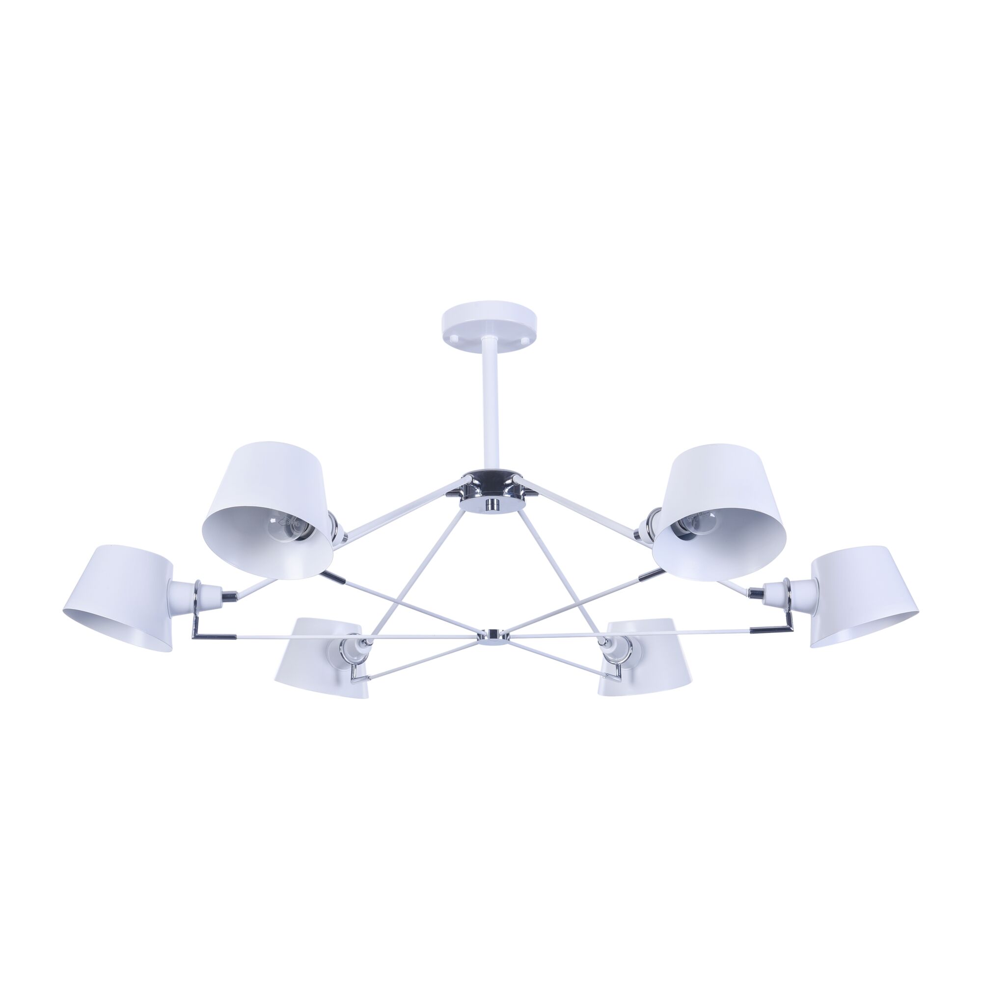 Σκανδιναβικό κρεμαστό φωτιστικό, 6 ανοιχτό σε γυαλιστερό μαύρο και ροζ χρυσό φινίρισμα, κρεμαστό σε ξενοδοχείο, βίλα, σπίτι, εστιατόριο, τραπεζαρία