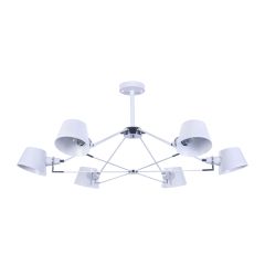 Σκανδιναβικό κρεμαστό φωτιστικό, 6 ανοιχτό σε γυαλιστερό μαύρο και ροζ χρυσό φινίρισμα, κρεμαστό σε ξενοδοχείο, βίλα, σπίτι, εστιατόριο, τραπεζαρία