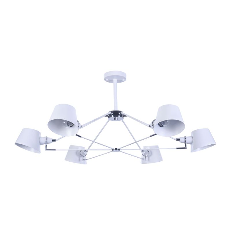 Σκανδιναβικό κρεμαστό φωτιστικό, 6 ανοιχτό σε γυαλιστερό μαύρο και ροζ χρυσό φινίρισμα, κρεμαστό σε ξενοδοχείο, βίλα, σπίτι, εστιατόριο, τραπεζαρία