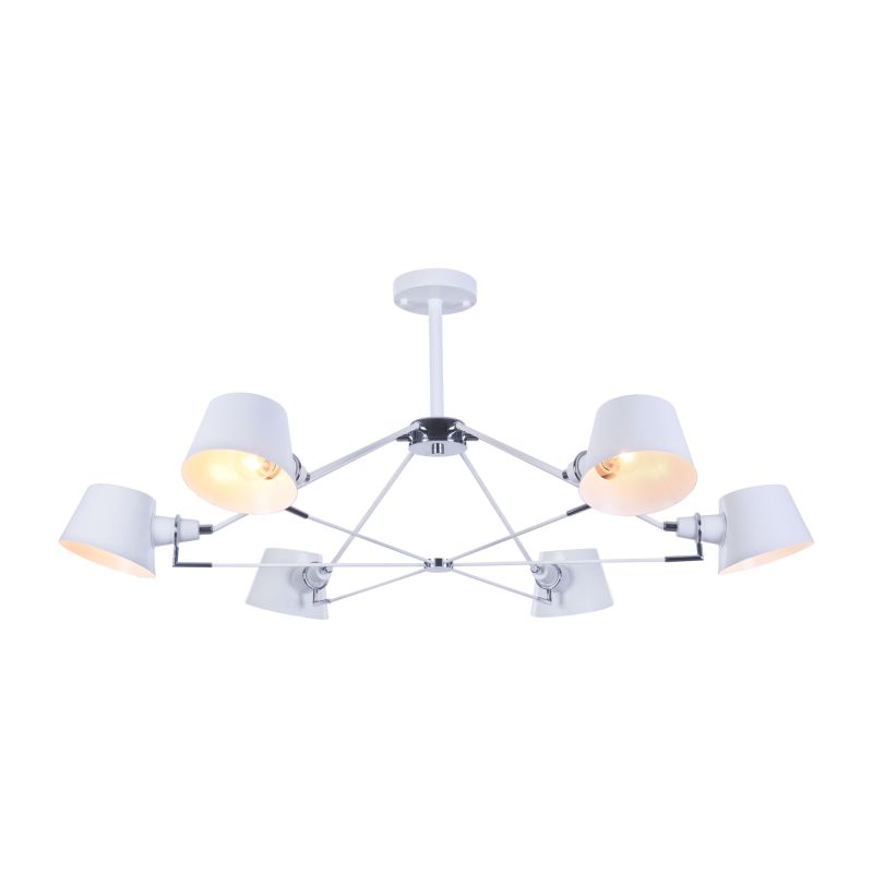 Σκανδιναβικό κρεμαστό φωτιστικό, 6 ανοιχτό σε γυαλιστερό μαύρο και ροζ χρυσό φινίρισμα, κρεμαστό σε ξενοδοχείο, βίλα, σπίτι, εστιατόριο, τραπεζαρία