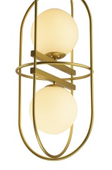Nordic pendant lamp,Opal Glass , 3 Light in Painted Gold Finish, hanging in Hotel,villa, Home,Restaurant ,power cord in transparent and height can be adjusted on request