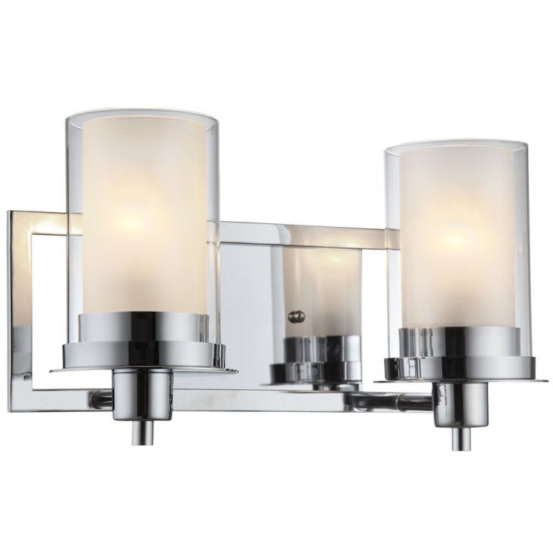 1 Light Vanity Lighting၊ ခေတ်မီ နံရံမီး၊ ရေချိုးခန်းအတွင်း အပြင်ဘက်မှ ရှင်းရှင်းလင်းလင်းနှင့် အဖြူရောင် ဆလင်ဒါမှန်များ ပါသော အလင်းများ