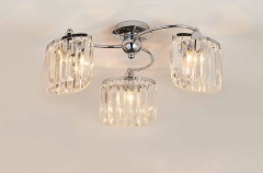 High Quality pendant lamp,Clear crystal,3 lights in Chrome Finish, mounted in hotel,Villa,Home,Restaurant ,with E27 lampholder.