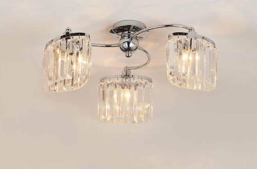 High Quality pendant lamp,Clear crystal,3 lights in Chrome Finish, mounted in hotel,Villa,Home,Restaurant ,with E27 lampholder.