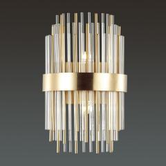 Luxury wall lamp,Clear glass rod,2 lights in Plating Gold Finish, mounted in hotel,Villa,Home,Restaurant.