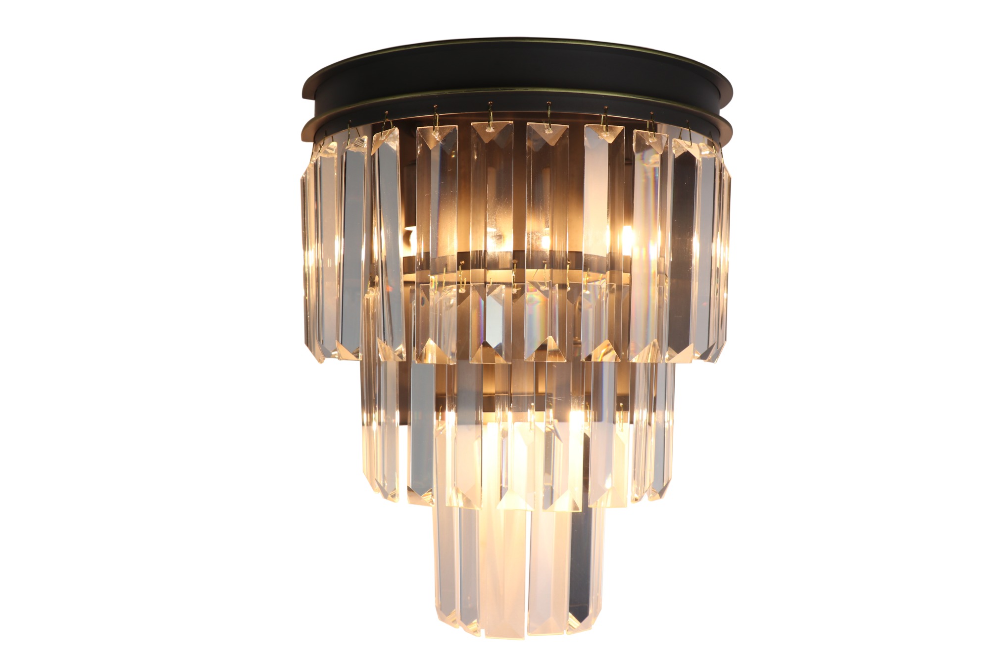 မီးလုံး 3 လုံး Crystal wall lamp၊ Luxury Design၊ ဇိမ်ခံ Crystal wall lamp များကို ဟိုတယ်၊ Villa၊ Home၊ Retaurant တွင် တပ်ဆင်ထားသည်။ Gold/Chrome/Painting သည် သင့်ရွေးချယ်မှုအတွက်ဖြစ်သည်။