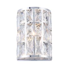 Luxury wall lamp, with K9 high quality crystal,1 Light in Chrome Finish, amount in Hotel,villa, Home,Restaurant