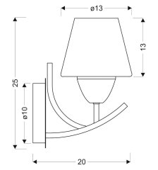 Lampada da parete in vetro stile country, vetro bianco, 1 luce in finitura nero opaco
