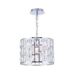 Πολυέλαιος πολυτελείας, μοντέρνο κρεμαστό φωτιστικό, πολυέλαιος με κρύσταλλο υψηλής ποιότητας K9, 4 φως σε φινίρισμα χρωμίου, κρέμεται σε ξενοδοχείο, βίλα, σπίτι, εστιατόριο, το ύψος μπορεί να ρυθμιστεί κατόπιν αιτήματος