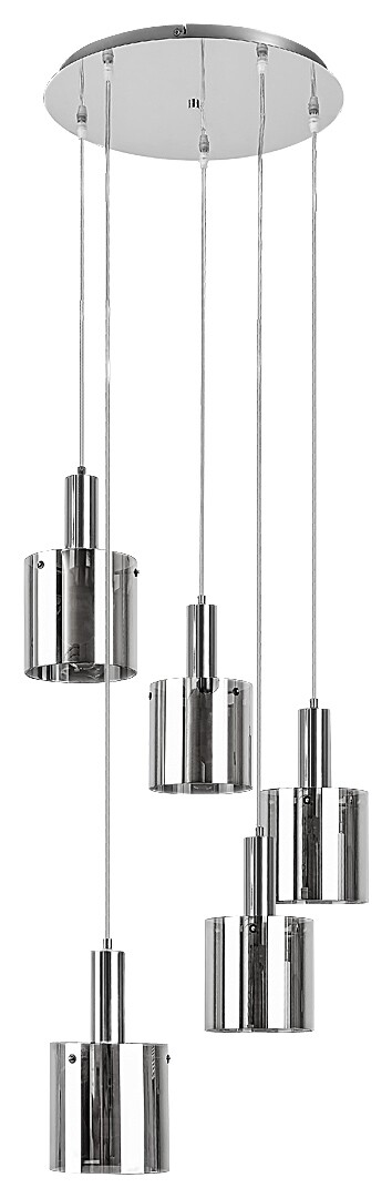 ခေတ်မီရိုးရှင်းသော စားသောက်ဆိုင်အလင်းရောင်၊ မီးခိုးမှန်၊ Chrome တွင် အလင်းရောင် ၁ ခု၊ အိမ်၊ ဘား၊ ထမင်းစားခန်းတွင် တွဲလောင်း