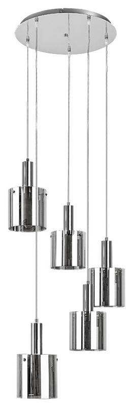 ခေတ်မီရိုးရှင်းသော စားသောက်ဆိုင်အလင်းရောင်၊ မီးခိုးမှန်၊ Chrome တွင် အလင်းရောင် ၁ ခု၊ အိမ်၊ ဘား၊ ထမင်းစားခန်းတွင် တွဲလောင်း