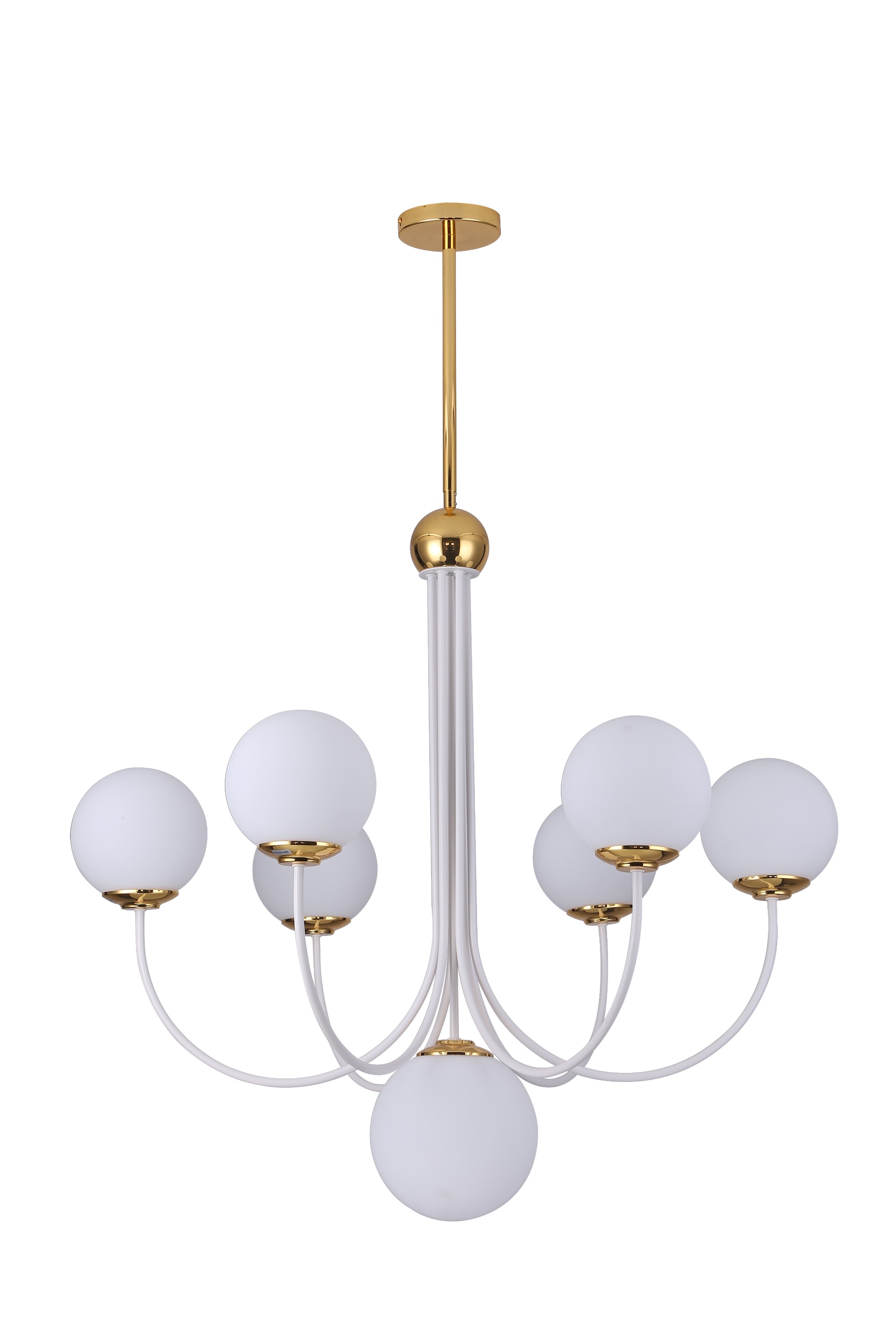 Διακόσμηση σπιτιού Εσωτερικός πολυέλαιος, Opal Glass, 5 Light σε μαύρο ματ και φινίρισμα χρώμιο, κρεμαστό σε ξενοδοχείο, βίλα, σπίτι, εστιατόριο