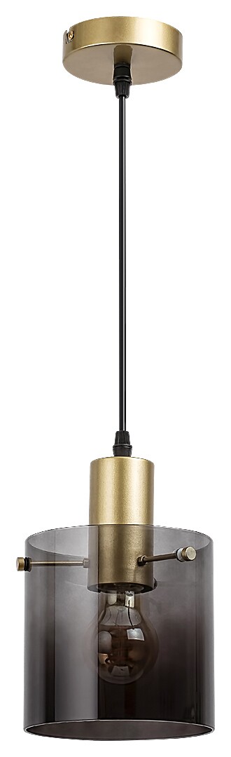 Μεταμοντέρνος απλός φωτισμός εστιατορίου, ντεγκραντέ τζάμι καπνού, 1 φως σε χρυσό φινίρισμα, κρέμεται στο σπίτι, μπαρ, τραπεζαρία