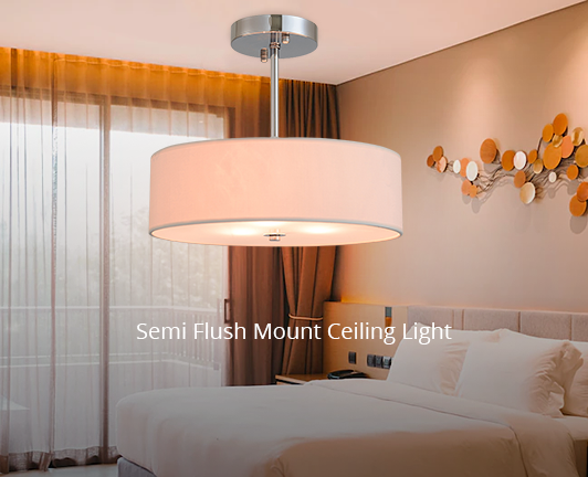 Semi flush mount ceiling light