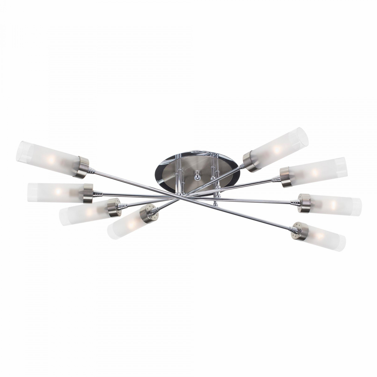 Glass Ceiling lamp,10 lights in Satine nickel Finish, mounted in hotel,Villa,Home,Restaurant .