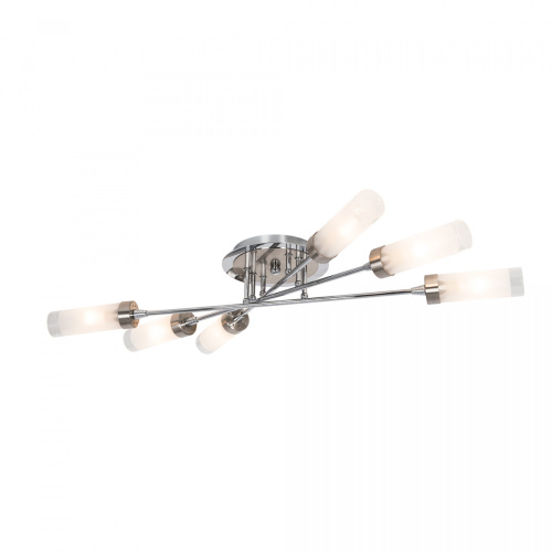 Glass Ceiling lamp,10 lights in Satine nickel Finish, mounted in hotel,Villa,Home,Restaurant .