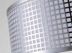 Lampada da soffitto moderna. Paralume rotondo in metallo con taglio in acciaio inossidabile, lampada da soffitto 2 X E26, montaggio in hotel, villa, casa, ristorante