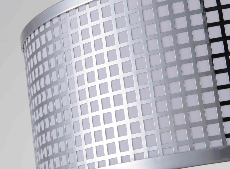 Lampada da soffitto moderna. Paralume rotondo in metallo con taglio in acciaio inossidabile, lampada da soffitto 2 X E26, montaggio in hotel, villa, casa, ristorante