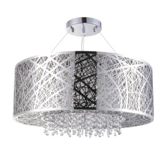 Abat-jour en acier inoxydable avec une combinaison de cristaux de bonne qualité, un luminaire élégant et charmant. Différentes dimensions de plafonniers et de lustres adaptés aux résidences de style européen et américain.