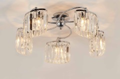 အရည်အသွေးမြင့် ဆွဲသီးမီးခွက်၊ ကြည်လင်ပြတ်သားသောပုံဆောင်ခဲ၊ Chrome Finish ရှိ မီးလုံး 6 လုံး၊ ဟိုတယ်၊ Villa၊ Home၊ Retaurant တွင် တွဲလောင်း၊ E14/E27၊ Tube များအတွက် အသုံးပြုနိုင်ပြီး ချိန်ညှိနိုင်ပါသည်။