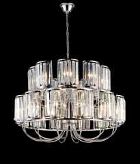 အရည်အသွေးမြင့် ဆွဲသီးမီးအိမ်၊ ကြည်လင်သောပုံဆောင်ခဲ၊ Chrome Finish ရှိ မီးလုံး 21 လုံး၊ ဟိုတယ်၊ Villa၊ Home၊ Retaurant၊ E14 မီးလုံးကိုင်ဆောင်ထားသော စိတ်ကြိုက်ပြုလုပ်နိုင်ပါသည်။